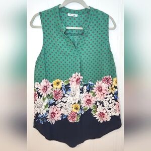 Rhoizma women's floral print tank top size XL G79